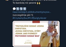 Wpisy w mediach społecznościowych zachęcały do poznawania papieskiego nauczania.