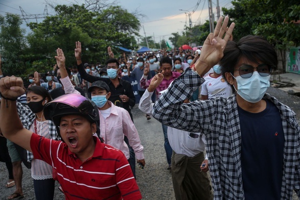 Protest w Birmie (Mjanma)