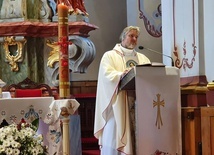 Ks. Adam Woźniak, diecezjalny duszpasterz Domowego Kościoła, w czasie Mszy św. w paulińskim sanktuarium.