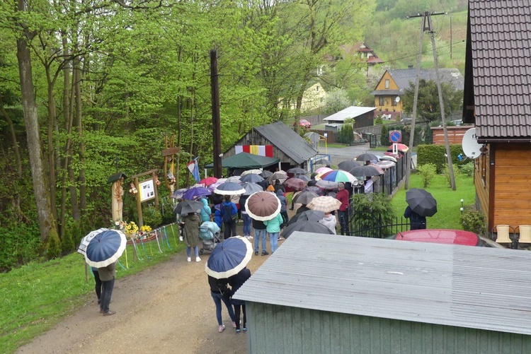 101. urodziny św. Jana Pawła II przy starej kuźni w Rzykach