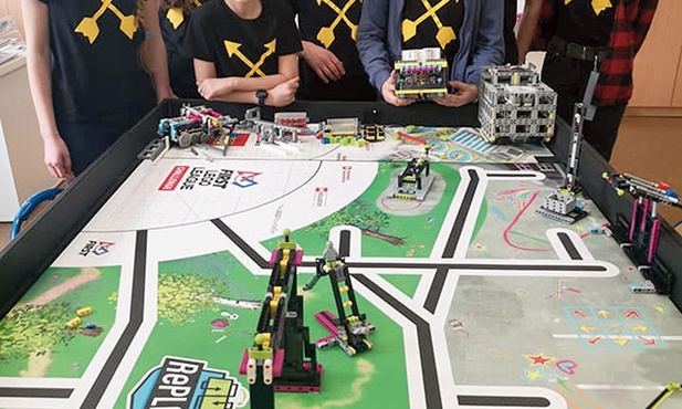 Na takiej macie robot musiał wykonać swoje misje