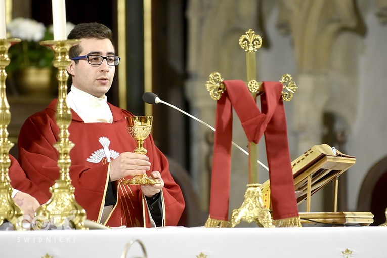 Strzegom. Wigilia Zesłania Ducha św. i gra świateł