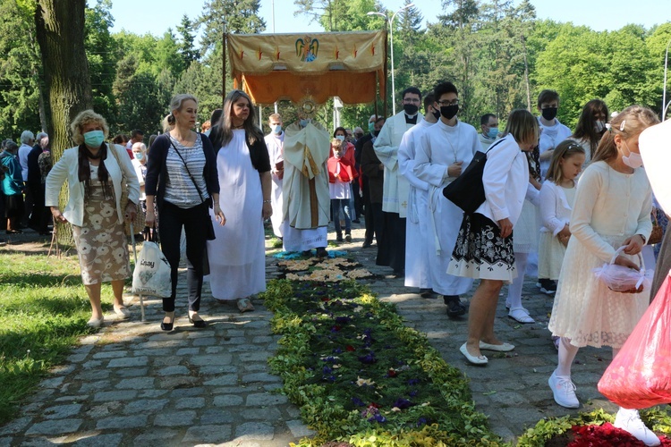 Boże Ciało 2021 w parafii św. Jadwigi na Kozanowie - piękne dywany