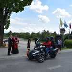 Motocykliści i strażacy na Drodze Papieskiej