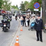 Motocykliści i strażacy na Drodze Papieskiej