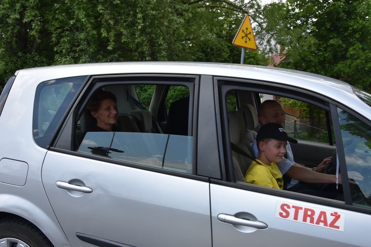 Motocykliści i strażacy na Drodze Papieskiej