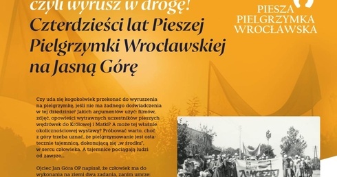 Wystawę poświęconą Pieszej Pielgrzymce Wrocławskiej oglądać można na Karłowicach