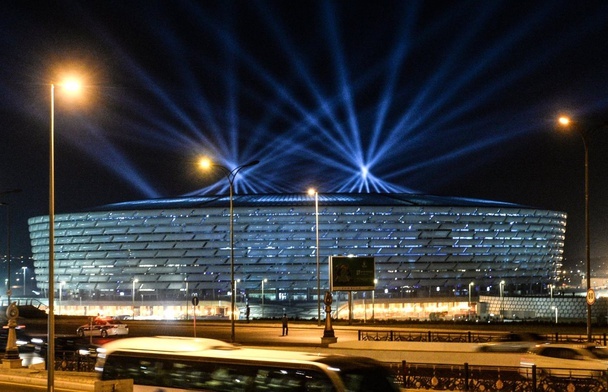 Stadion Olimpijski w Baku. Tu odbywają się cztery spotkania Euro. Najbliższe już dziś. Mecz Turcja - Walia o godz. 18.