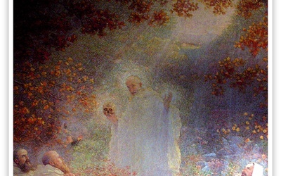 Augusto MussiniŚw. Romuald z pięcioma uczniami w lesieolej na płótnie, 1914–1915kapitularz klasztoru kamedułów, Camaldoli (Włochy)