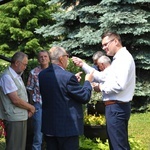 Poświęcenie zielonego "Zakątka u św. Mikołaja" w Głogowie