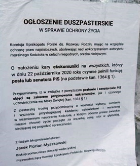 Fałszywe ogłoszenia duszpasterskie 