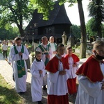 Lipnica Murowana. Poświęcenie figury Frasobliwego