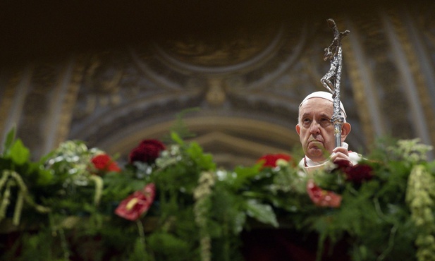 Franciszek podczas sprawowanej dziś Eucharystii