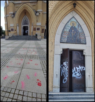 Łódź: Zatrzymano sprawcę dewastacji drzwi katedry. Mówi, że zrobił to, bo...