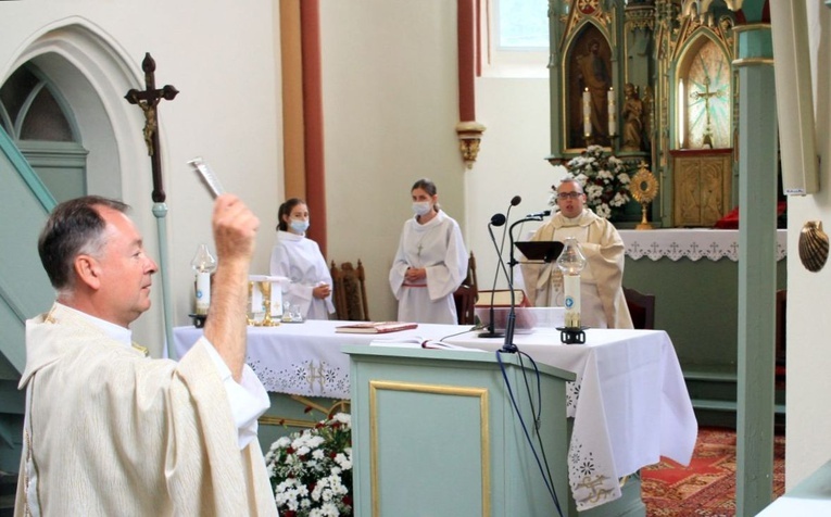 Poświęcenie muszli św. Jakuba w Jakubowicach