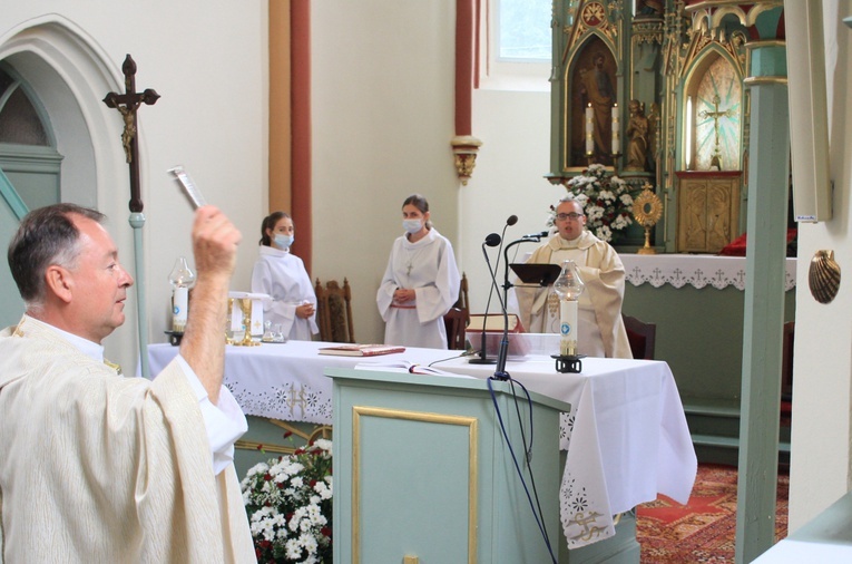 Poświęcenie muszli św. Jakuba w Jakubowicach