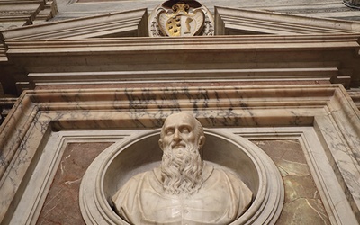 Popiersie z epitafium z bazyliki NMP  na Zatybrzu w Rzymie.