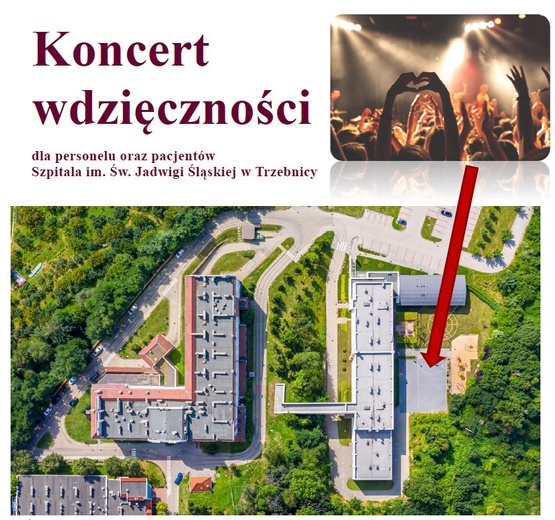 Niezwykły koncert przed szpitalem w Trzebnicy. To pomysł pacjenta-muzyka