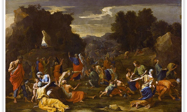 Nicolas Poussin
Zbieranie manny na pustyni 
olej na płótnie 
1637–1639
Luwr, Paryż
