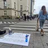 Chorzów. "Mobilniok albo życie". Napisy w śląskiej gwarze przed przejściami dla pieszych