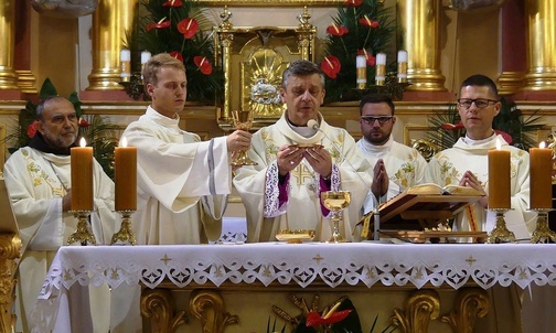 Podczas Eucharystii rozpoczynającej pielgrzymkę na Jasną Górę.