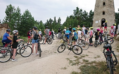 Podczas rajdu rowerowego w Józefowie na Roztoczu.