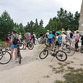 Podczas rajdu rowerowego w Józefowie na Roztoczu.