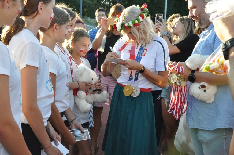 Powitanie Justyny Święty-Ersetic w Raciborzu