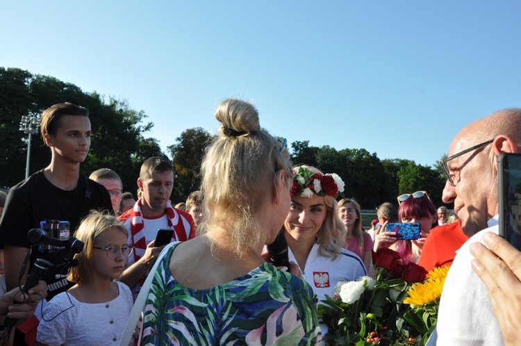 Powitanie Justyny Święty-Ersetic w Raciborzu