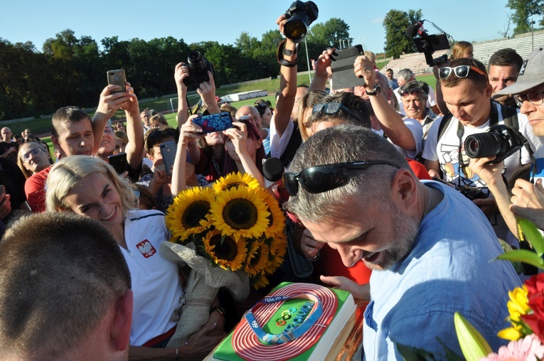 Powitanie Justyny Święty-Ersetic w Raciborzu