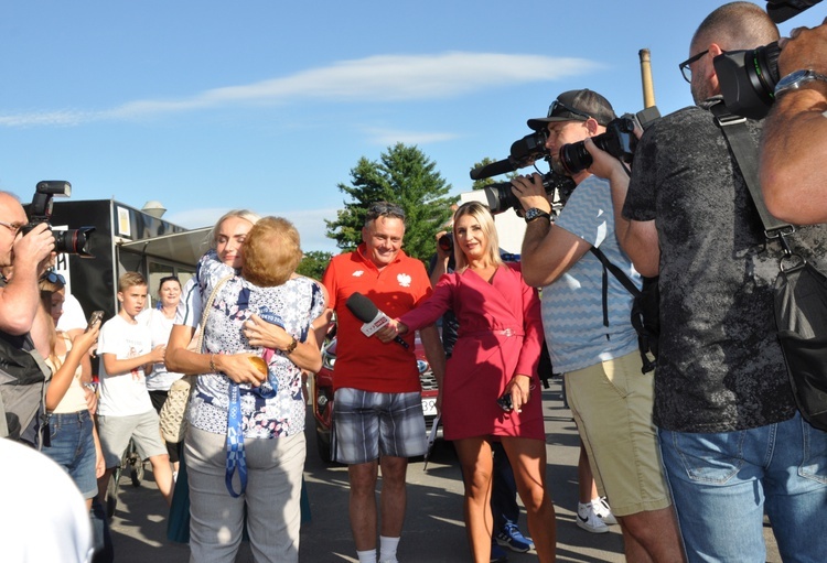 Powitanie Justyny Święty-Ersetic w Raciborzu