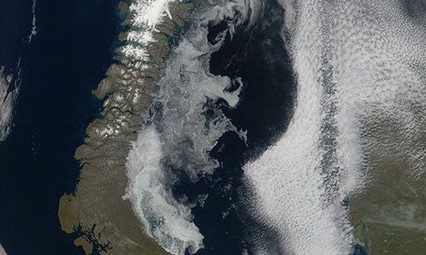 Archipelag Nowa Ziemia widziany z kosmosu