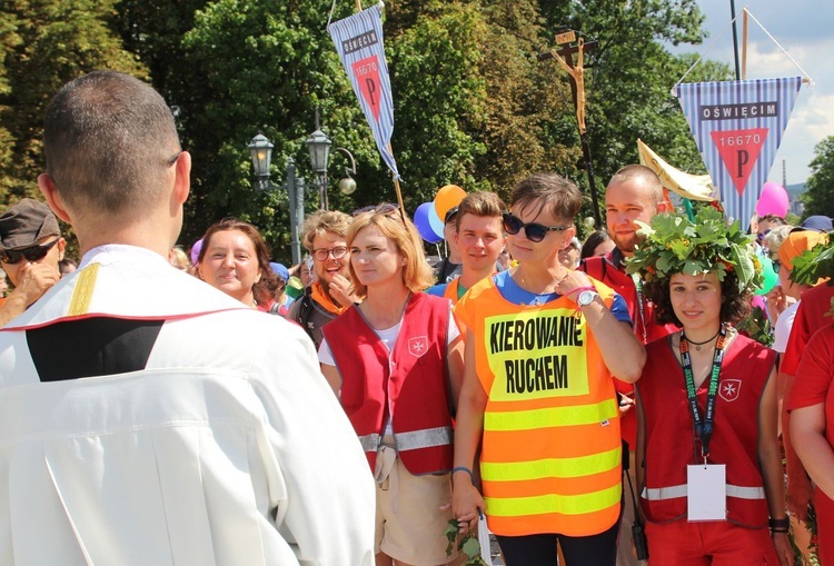 Powitanie 38. Oświęcimskiej Pieszej Pielgrzymki na Jasnej Górze - 2021