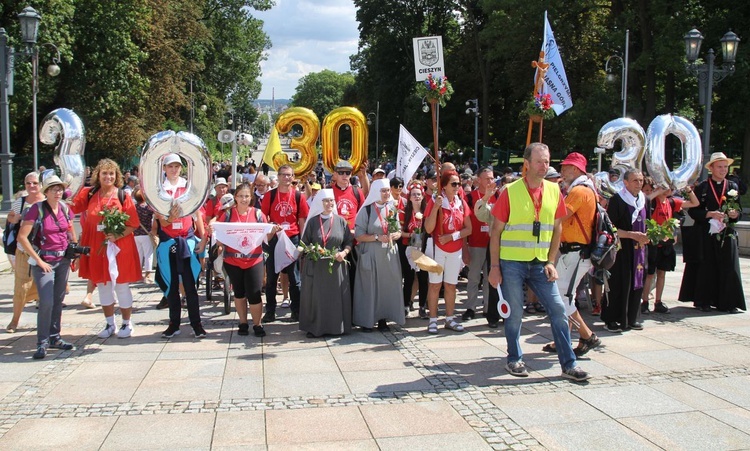 Powitanie 30. Cieszyńskiej Pieszej Pielgrzymki na Jasnej Górze - 2021