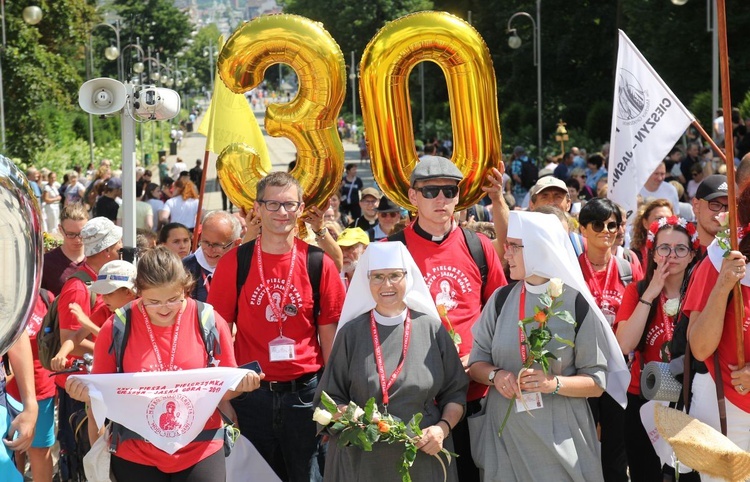 Powitanie 30. Cieszyńskiej Pieszej Pielgrzymki na Jasnej Górze - 2021