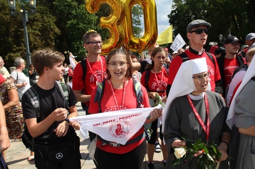 Powitanie 30. Cieszyńskiej Pieszej Pielgrzymki na Jasnej Górze - 2021