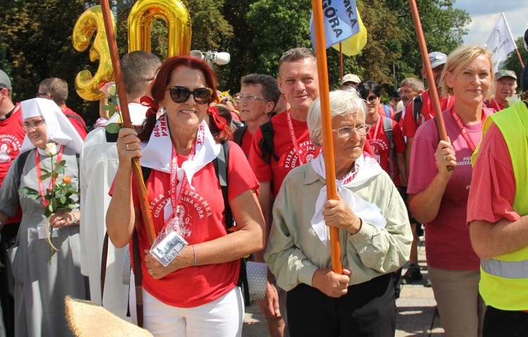 Powitanie 30. Cieszyńskiej Pieszej Pielgrzymki na Jasnej Górze - 2021