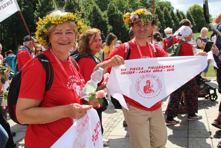 Powitanie 30. Cieszyńskiej Pieszej Pielgrzymki na Jasnej Górze - 2021