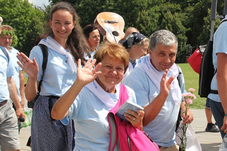 Powitanie pieszej pielgrzymki z Istebnej na Jasnej Górze - 2021