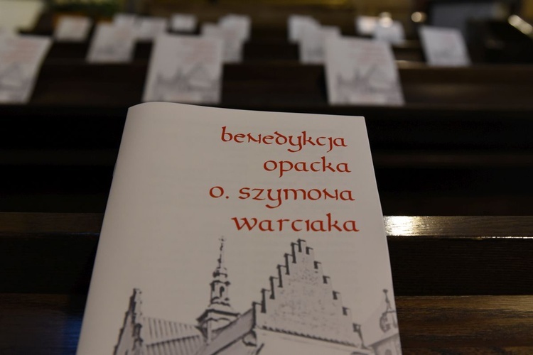 Benedykcja o. Szymona Warciaka - opata szczyrzyckiego