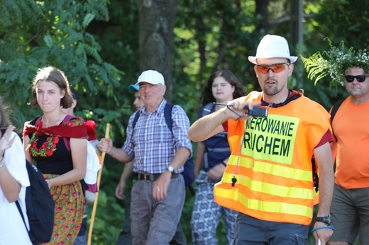 30. Pielgrzymka Diecezji Bielsko-Żywieckiej na Jasną Górę - grupy hałcnowskie na trasie