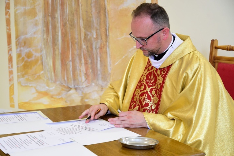 Zagaje. Poświęcenie kościoła