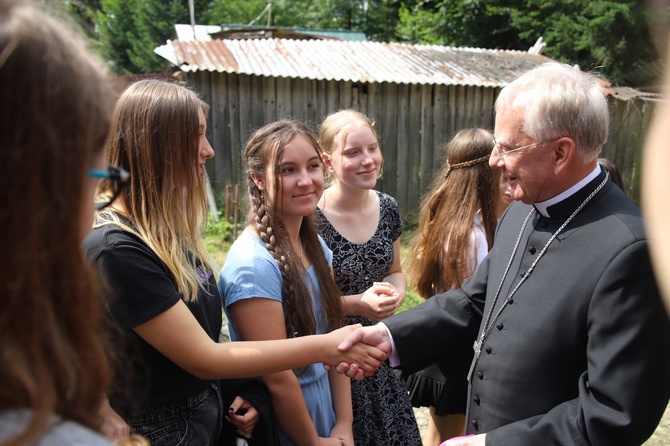 Powitanie symboli ŚDM na Śnieżnicy