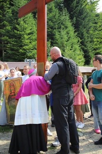 Powitanie symboli ŚDM na Śnieżnicy