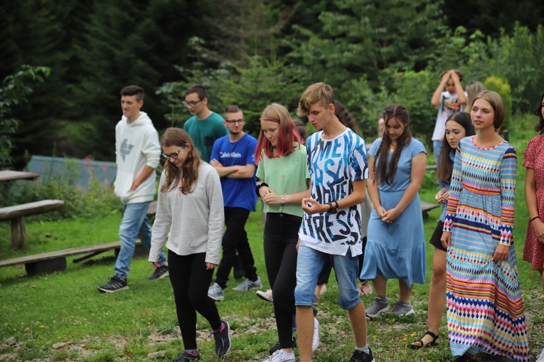 Powitanie symboli ŚDM na Śnieżnicy