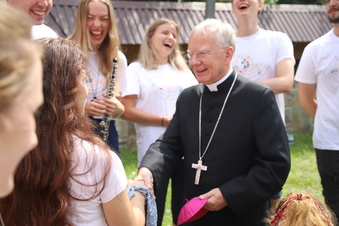 Powitanie symboli ŚDM na Śnieżnicy