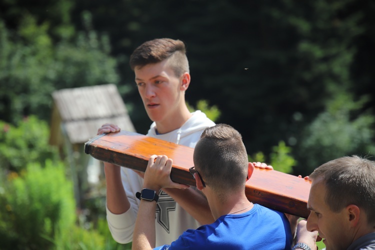 Powitanie symboli ŚDM na Śnieżnicy