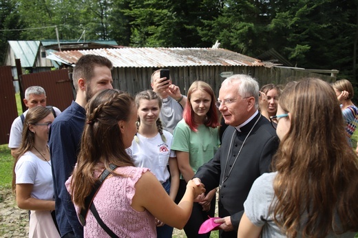 Powitanie symboli ŚDM na Śnieżnicy