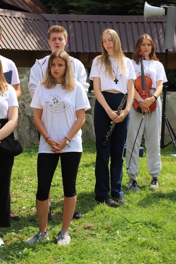 Powitanie symboli ŚDM na Śnieżnicy