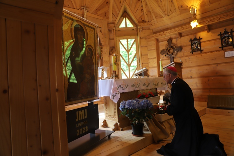 Powitanie symboli ŚDM na Śnieżnicy